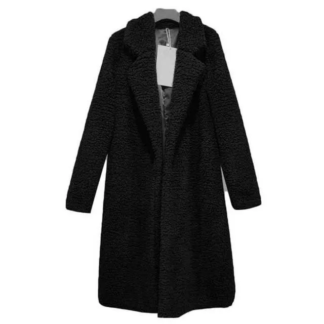 Winter Faux Fur Teddy Outwear Plush Overcoat For Women in Many Colors