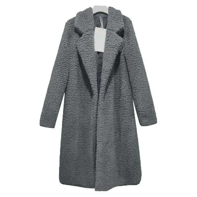 Winter Faux Fur Teddy Outwear Plush Overcoat For Women in Many Colors