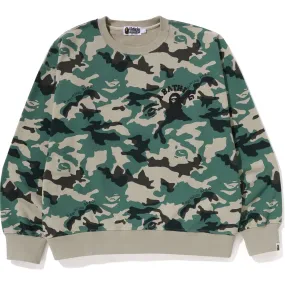 WOODLAND CAMO LOOSE FIT CREWNECK MENS