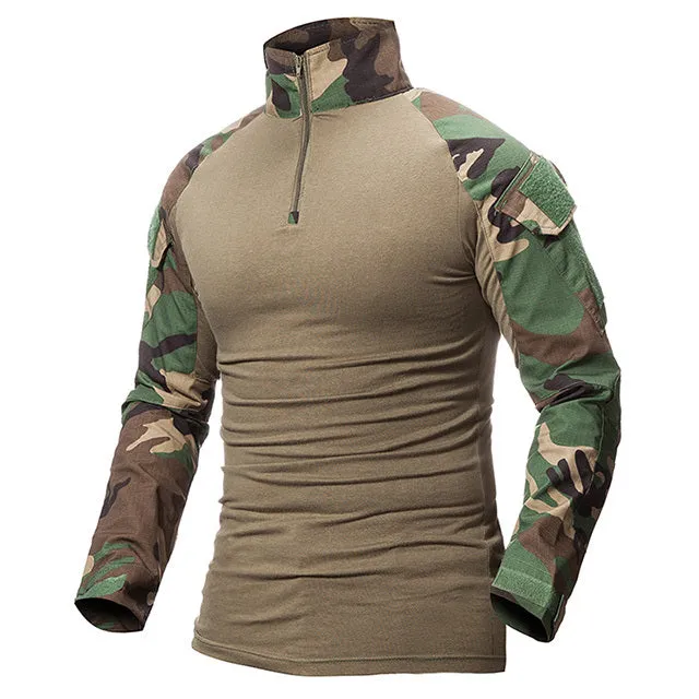 Xituodai Gear Men Army Tactical T shirt SWAT Soldiers Military Combat T-Shirt Long Sleeve Camouflage Shirts Paintball T Shirts 5