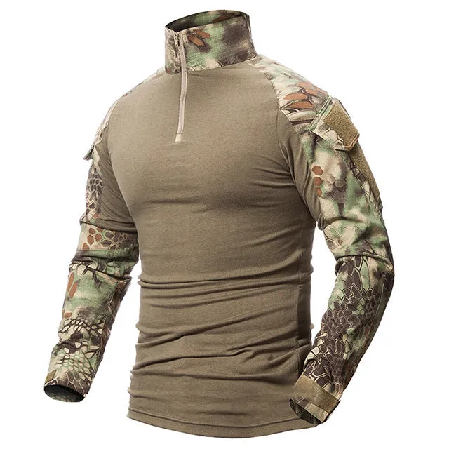 Xituodai Gear Men Army Tactical T shirt SWAT Soldiers Military Combat T-Shirt Long Sleeve Camouflage Shirts Paintball T Shirts 5