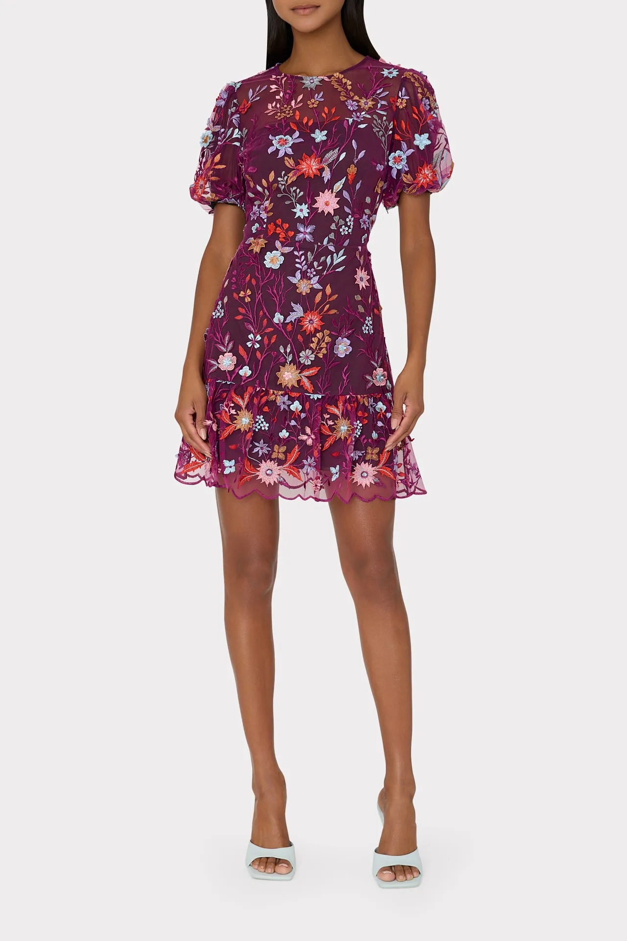 Yasmin Tropical Garden Embroidered Dress