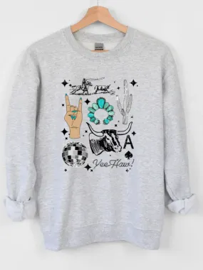 Yeehaw Collage Crewneck Ash